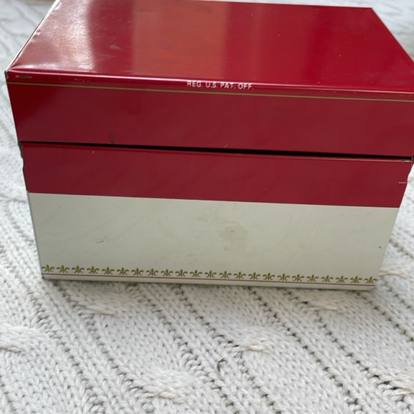 Vtg 1970s Campbell's Soup Metal Tin Storage Box empty holds standard index cards - Picture 4 of 10